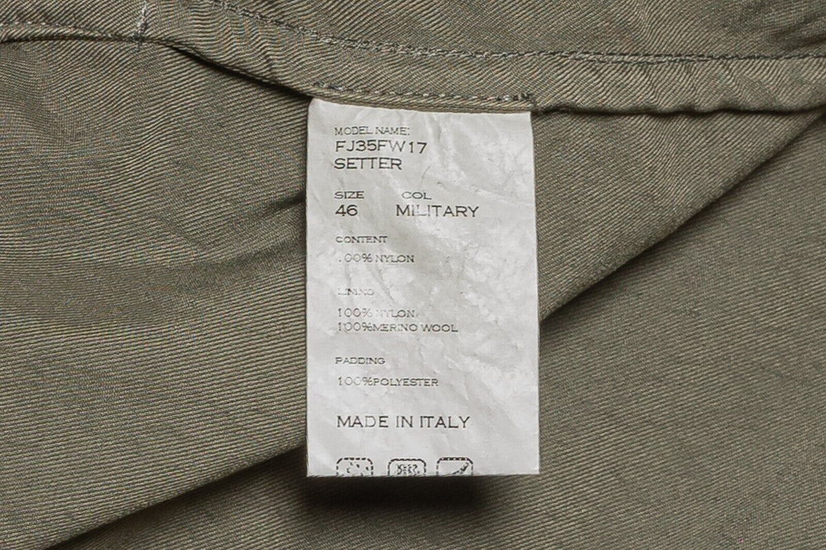 750$ M.I.D.A TOKYO-FIRENZE Trench Coat Parka Padded Miltary Green Made in Italy