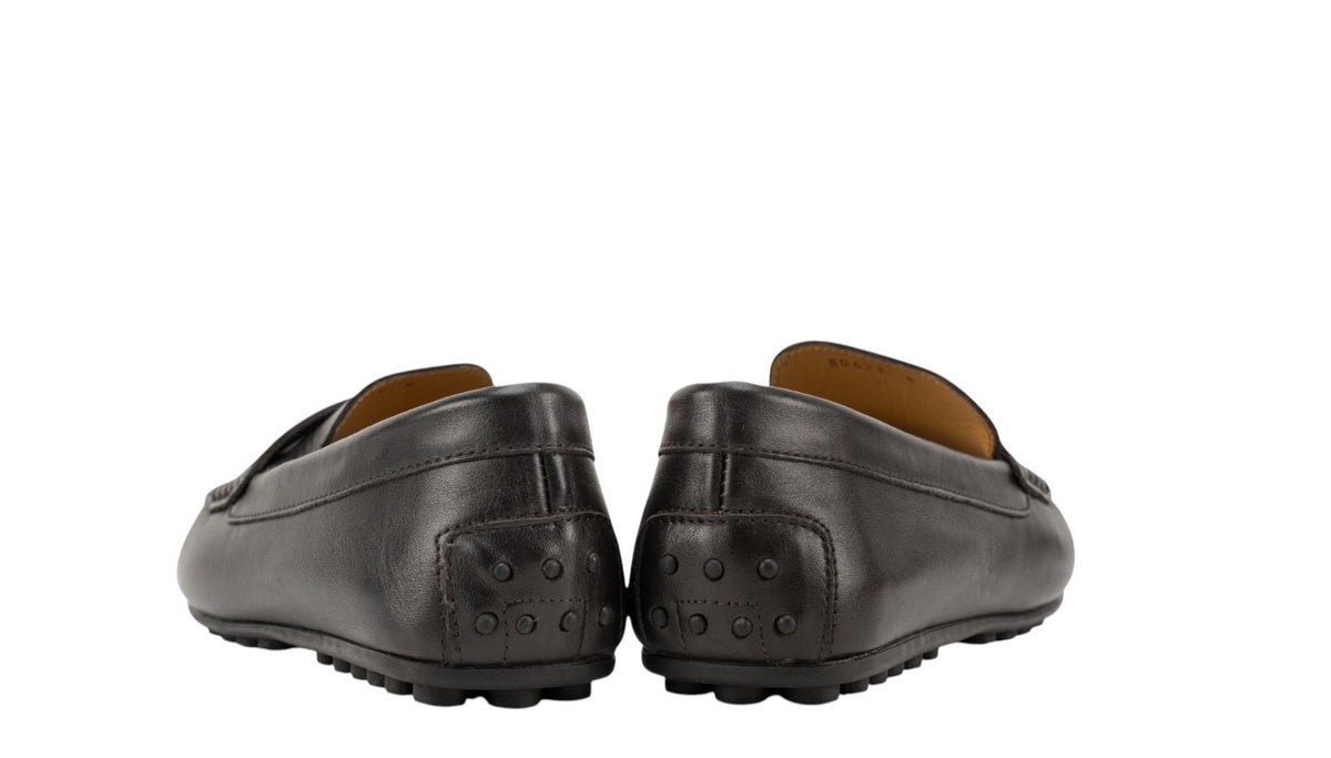 1200$ TESTONI "Portocervo" Driver Loafer Shoes Calf Cigar  8 UK / 9 US / 42 IT