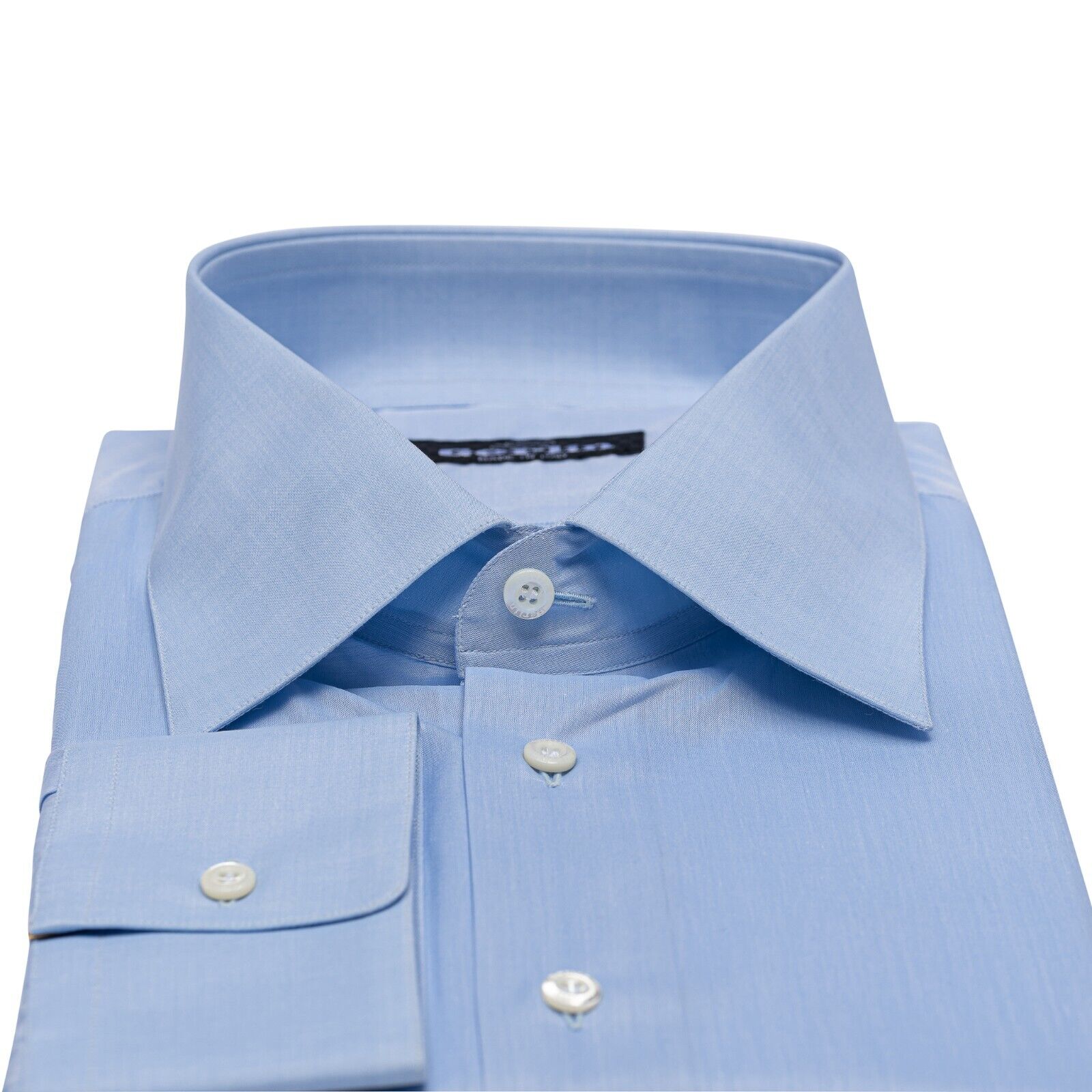 690$ LUXURY GERLIN Shirt Blue Solid T.MASON Cotton 18 - 46 1T BIJAN
