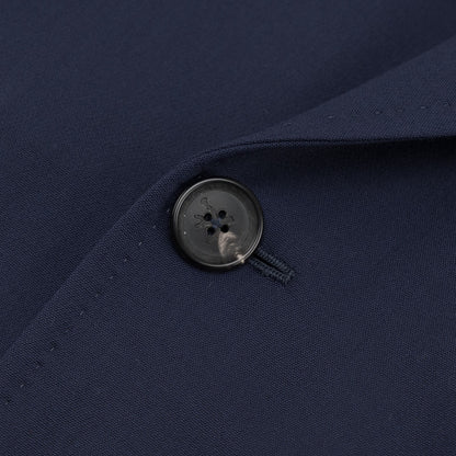 7100$ ISAIA "Portofino" Blue Navy Double Breasted Overcoat Coat Wool 38 US 48 IT