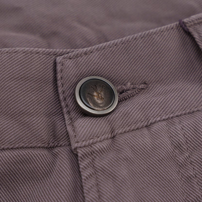 725$ ISAIA NAPOLI Plum 5 Pocket Jeans Trouse Denim Cotton Slim 32 US / 48 EU