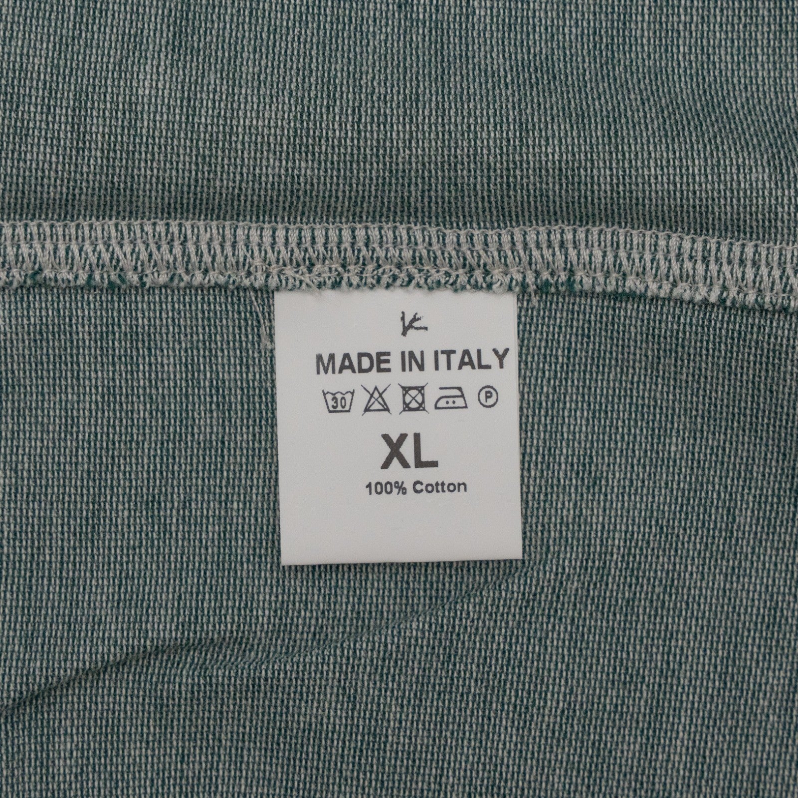550$ ISAIA NAPOLI Jersey Cotton Piquet Short Sleeve Polo Green Size XL