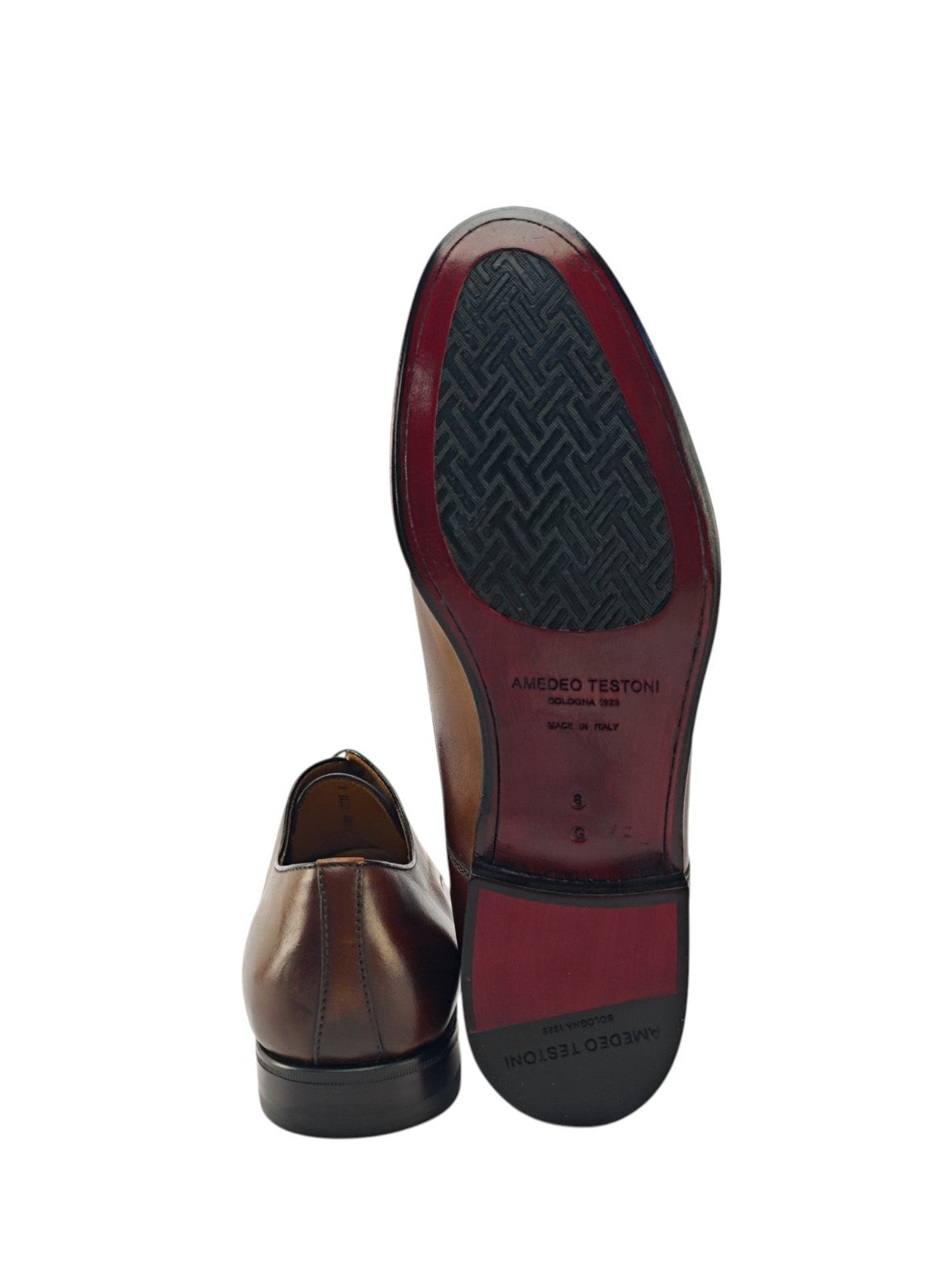 1150$ TESTONI "Portonovo" Derby Shoes Antique Calf Brown 8 UK / 9 US / 42 IT