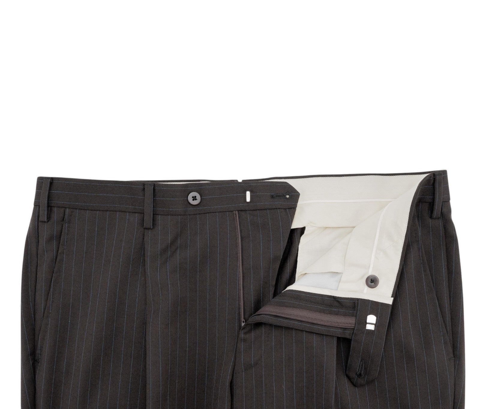 1870$ MACO by RAFFAELE CARUSO Dark Brown Striped Suit 3/2 Roll Wool 44 US 54 IT