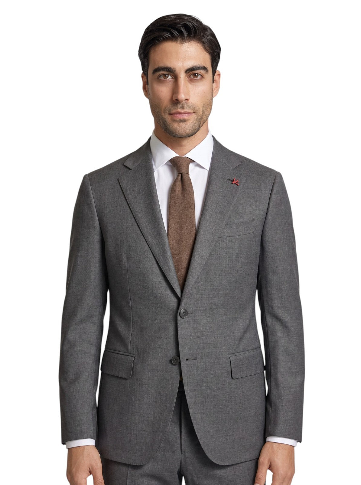 $7120 ISAIA "Gregorio" Gray Suit Hand-Sewn Aquaspider Water Repellent Wool