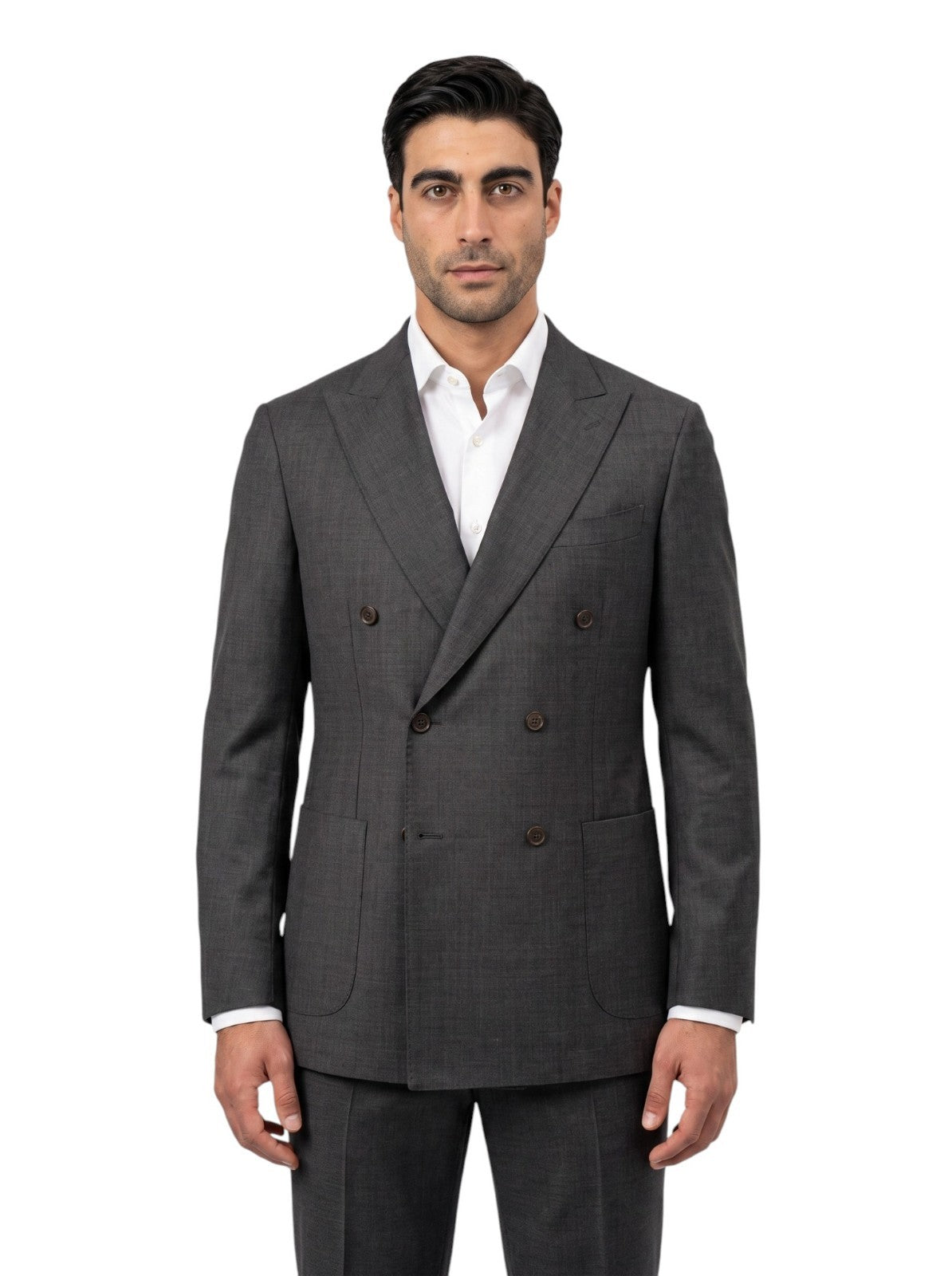 $3450 LUIGI BORRELLI NAPOLI Gray Jacket Sport Coat Knit Wool 44 US / 54 EU  8R