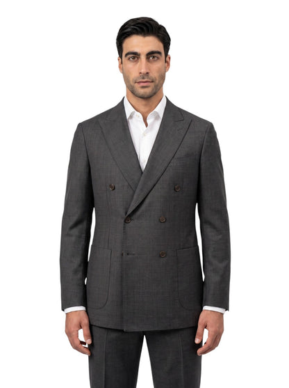 $3450 LUIGI BORRELLI NAPOLI Gray Jacket Sport Coat Knit Wool 44 US / 54 EU  8R