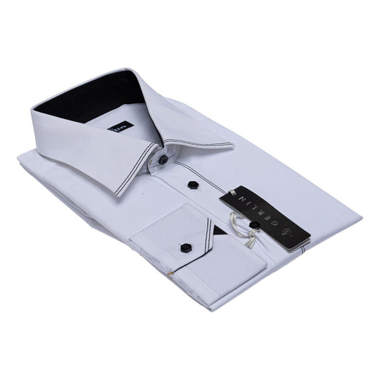 LUXURY 690$ GERLIN Shirt White SUPRALUX ALUMO Cotton 16-41 1A ZILLI