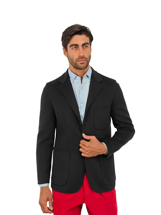 $2600 RUBINACCI NAPOLI Midnight Blue Unlined Jacket Blazer 100% Cashmere