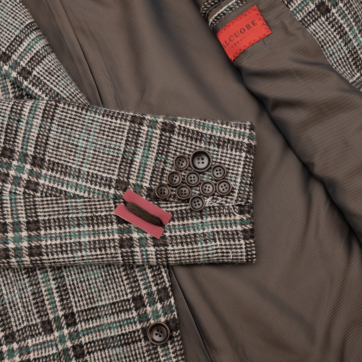 Sartoria DALCUORE NAPOLI Hand-Sewn Jacket Sport Coat Flannel Wool 38 US / 48 EU