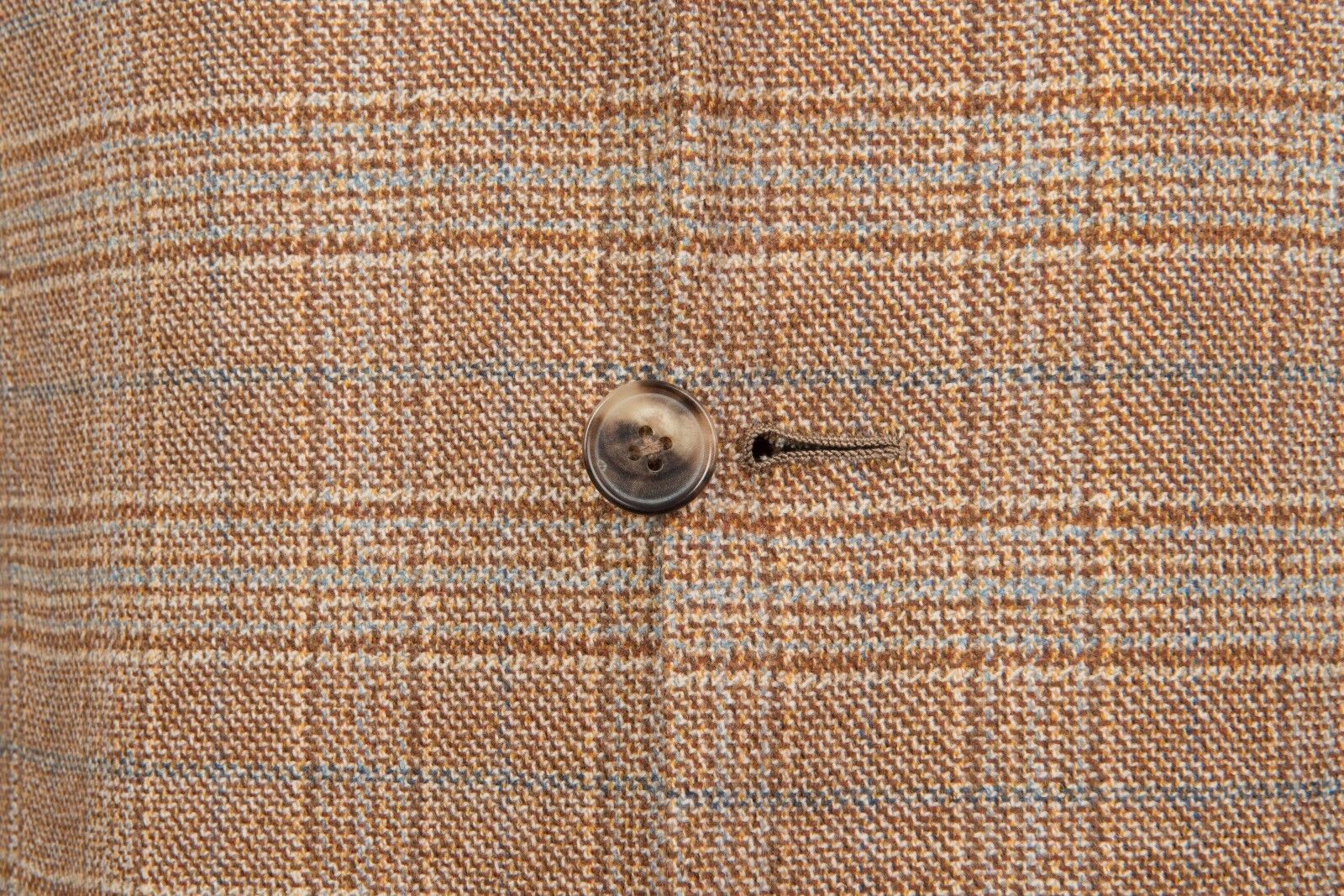 $2595 D'AVENZA Brown Orange Lambswool Cashmere Jacket Sewn in Italy 40 US  50 EU