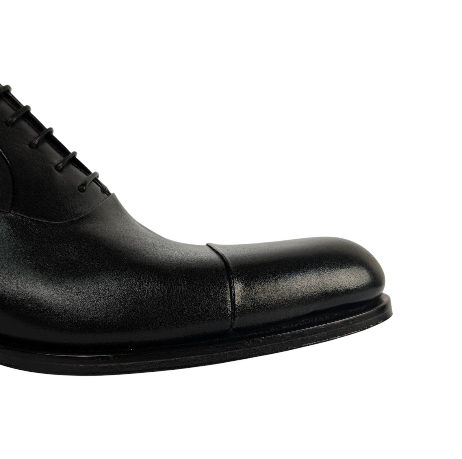 1300$ TESTONI 1929 Oxford Shoes Black Lux Calf Goodyear Welted 8 UK 9 US 42 IT