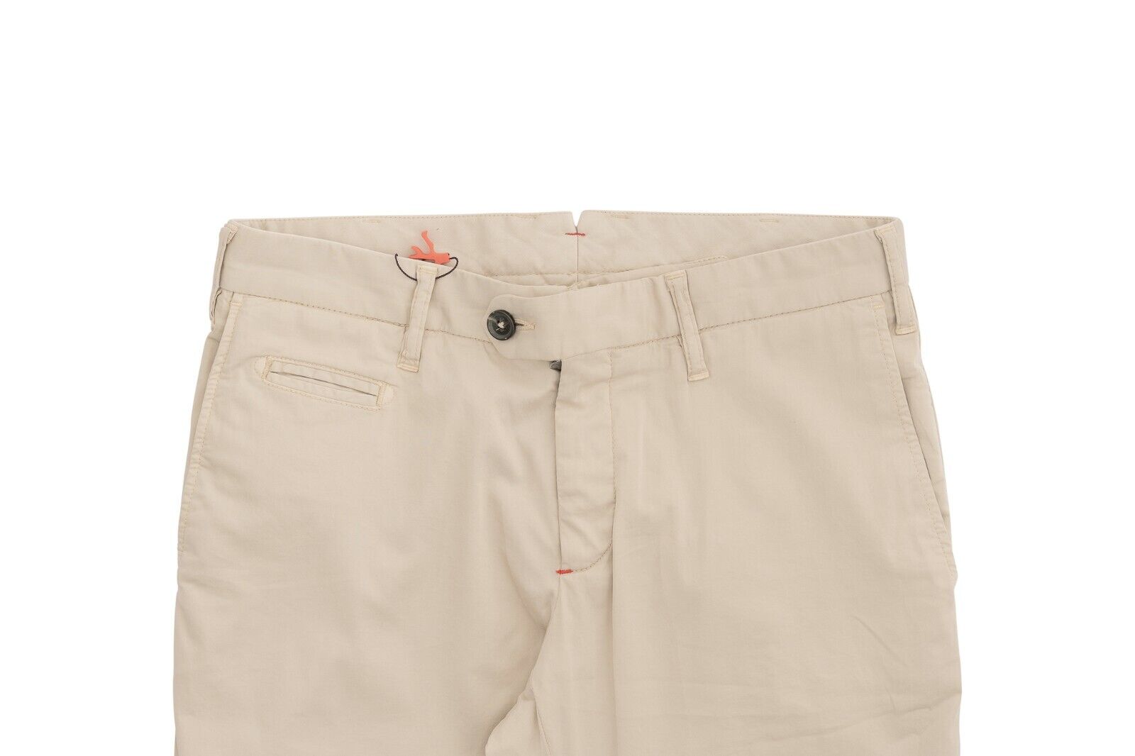 850$ ISAIA NAPOLI Beige Chino Trousers Sport Pant Soft Cotton / Silk