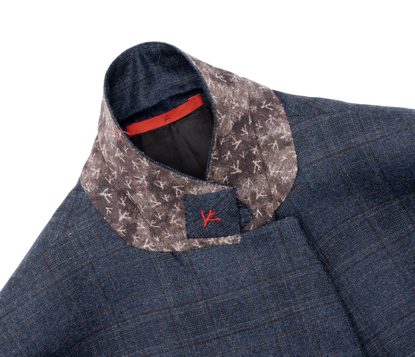 $6190 ISAIA "Capri" Blue Checks Jacket Sport Coat Wool  42 US /  52 EU  7L