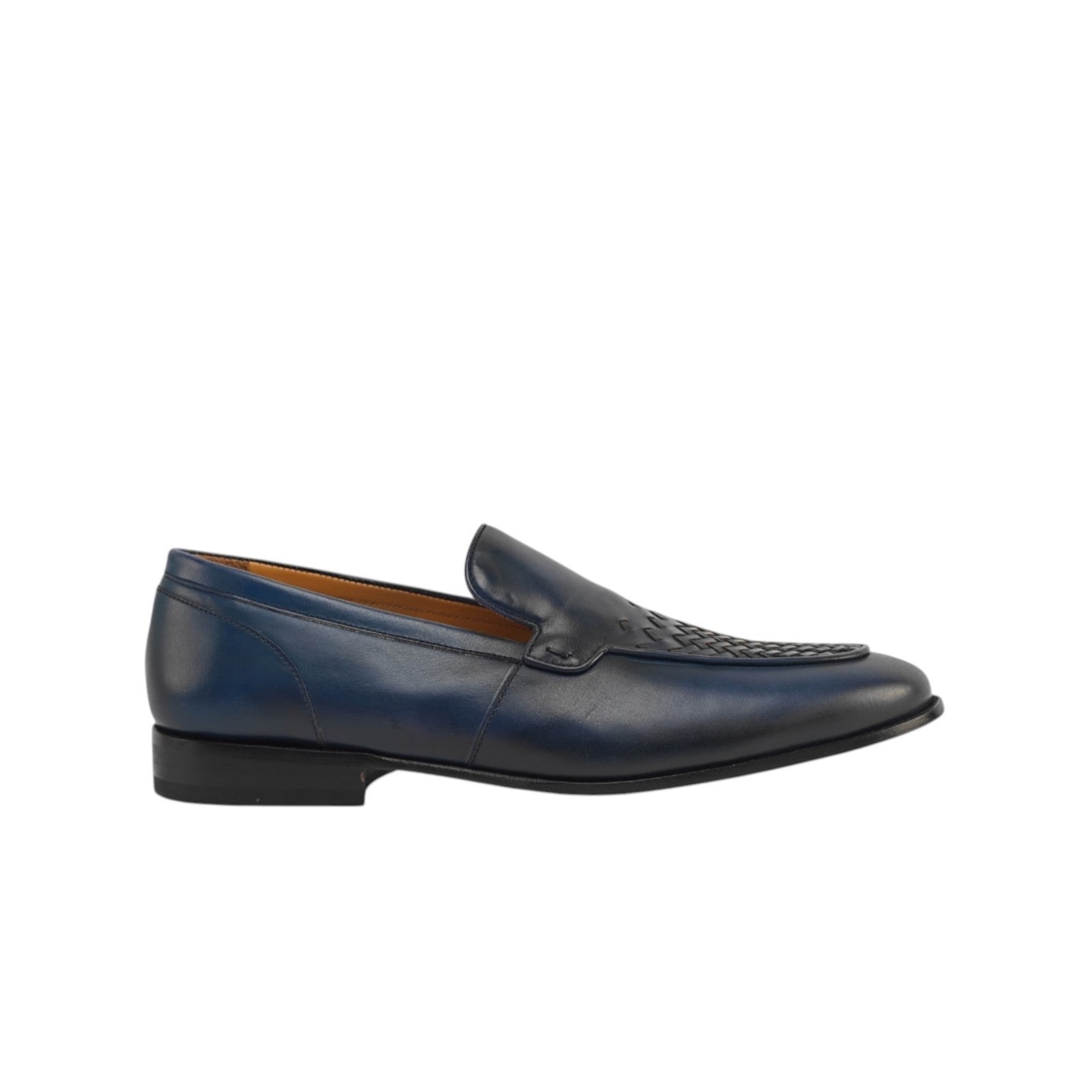 1350$ TESTONI "Camogli" Blue Loafer Woven Calf /  Suede 8 UK / 9 US / 42 IT