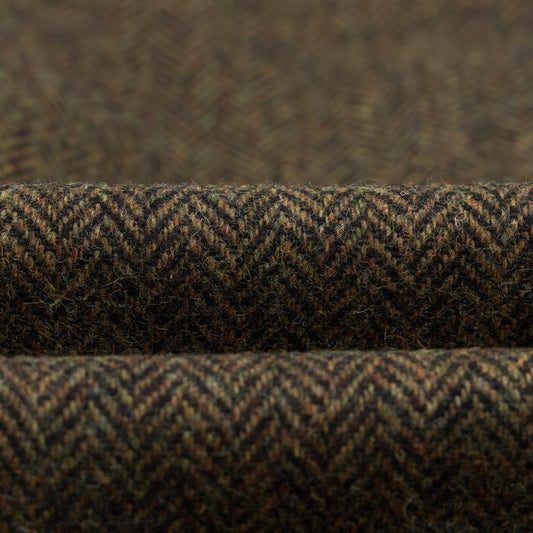 $7250 ISAIA Sartorial Overcoat Coat Herringbone Flannel Wool Olive Green - Brown