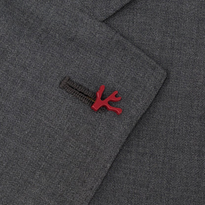 $7120 ISAIA "Gregorio" Gray Hand-Sewn Suit Fine Wool Aquaspider 38 US / 48 EU 7R