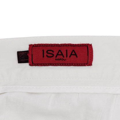 850$ ISAIA NAPOLI White 5 Pocket Pant Cashmere Cotton Slim Fit - Made in Italy