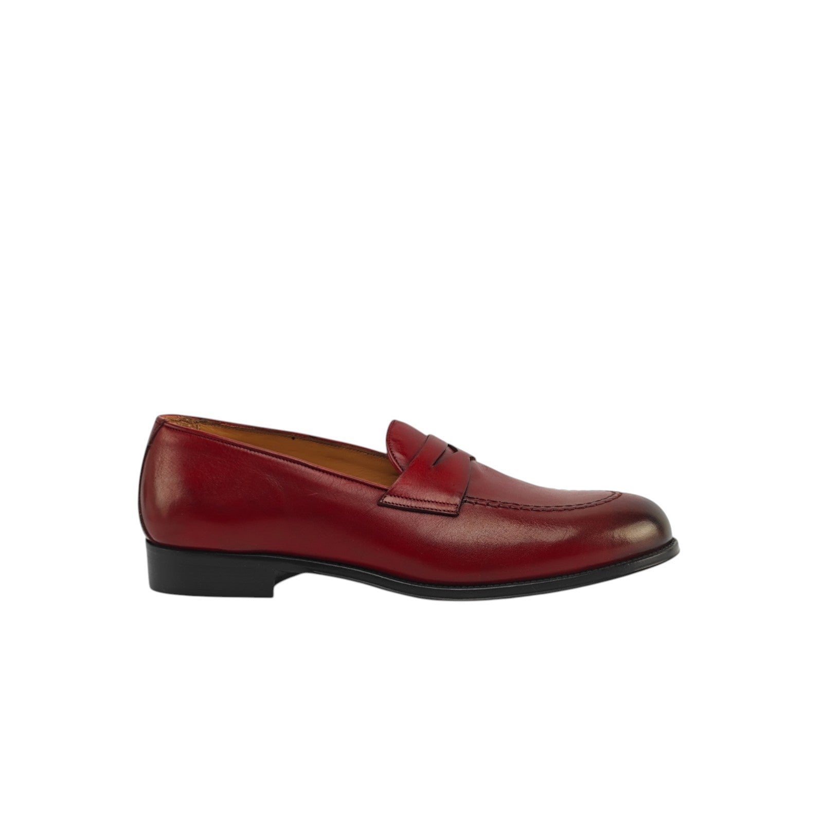1300$ TESTONI BOLOGNA Loafer Shoes Antique Lux Calf Red 8 UK / 9 US / 42 IT