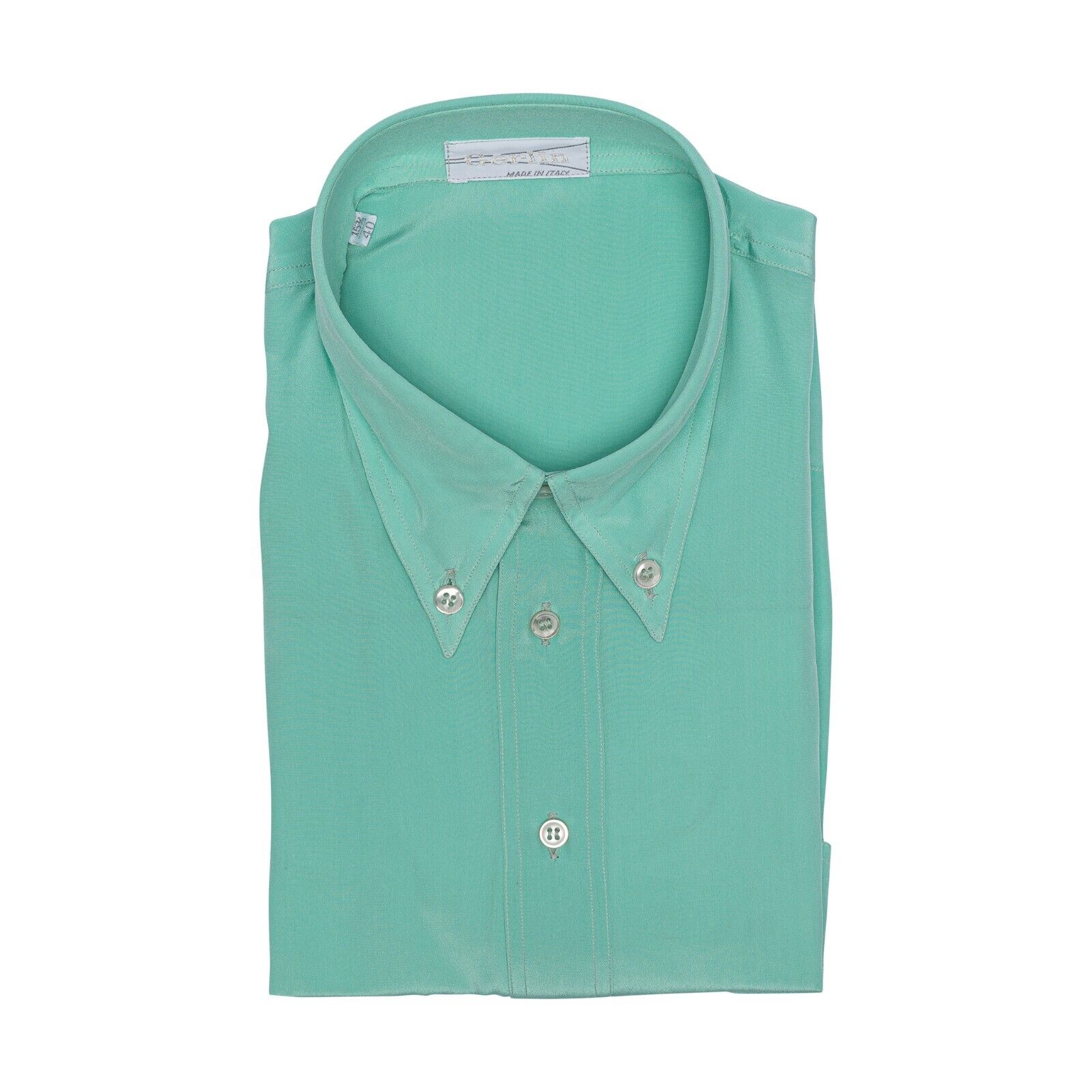 1400$ LUXURY GERLIN Shirt Tiffany 100% Crèpe Silk 15.75 - 40 2E BIJAN