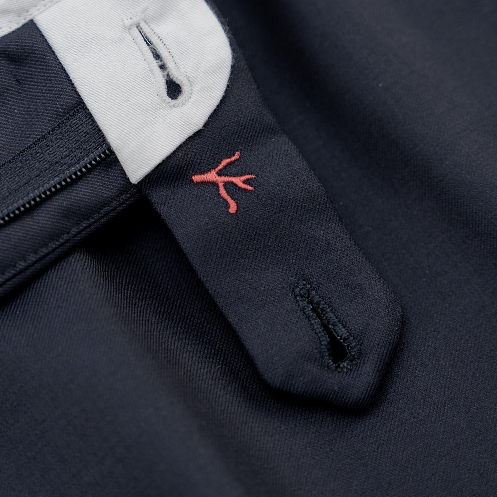 1650$ ISAIA NAPOLI Hand-Sewn Tapered Dress Pant Wool Blue Navy 34 US / 50 EU  8R