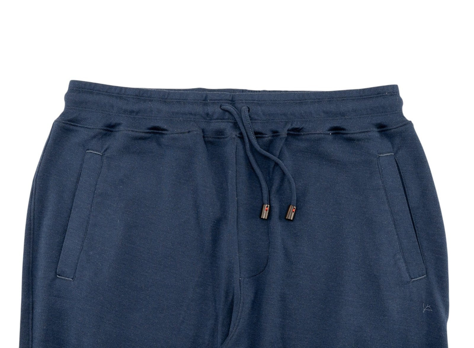 1450 ISAIA NAPOLI Blue Drawstring Track Pant Jersey Cotton / Silk Size XL