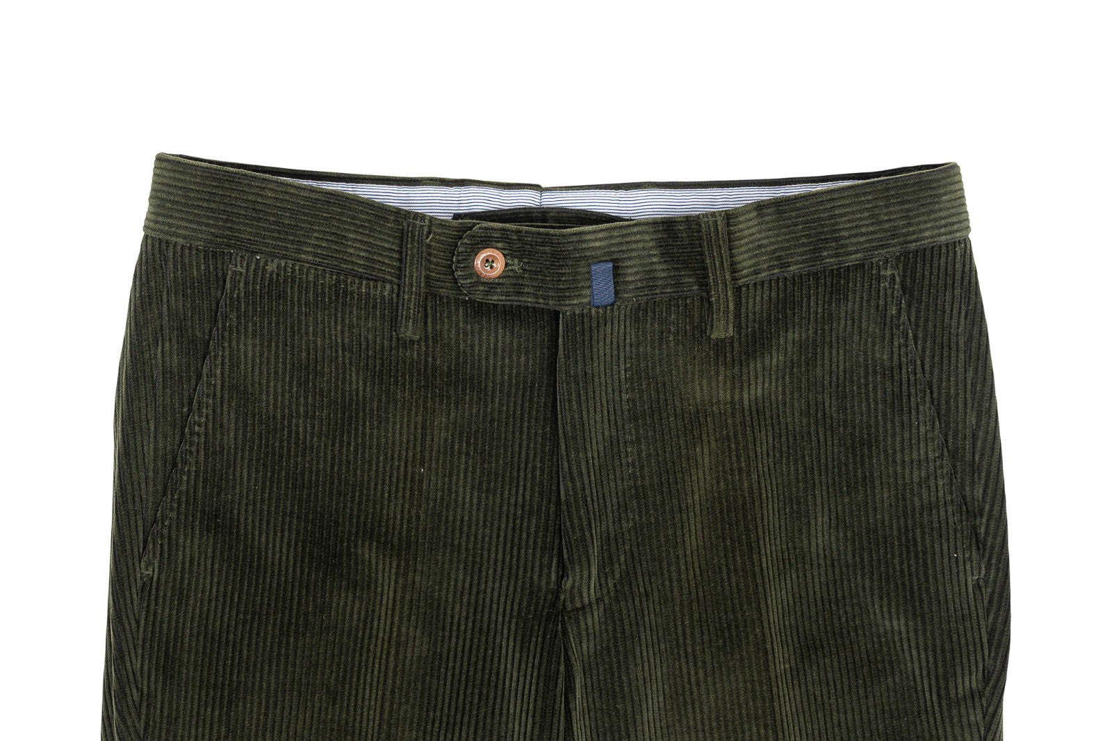 625$ RUBINACCI NAPOLI "Luca" Green Cotton Corduroy Trouser Pant 30 US / 46 EU