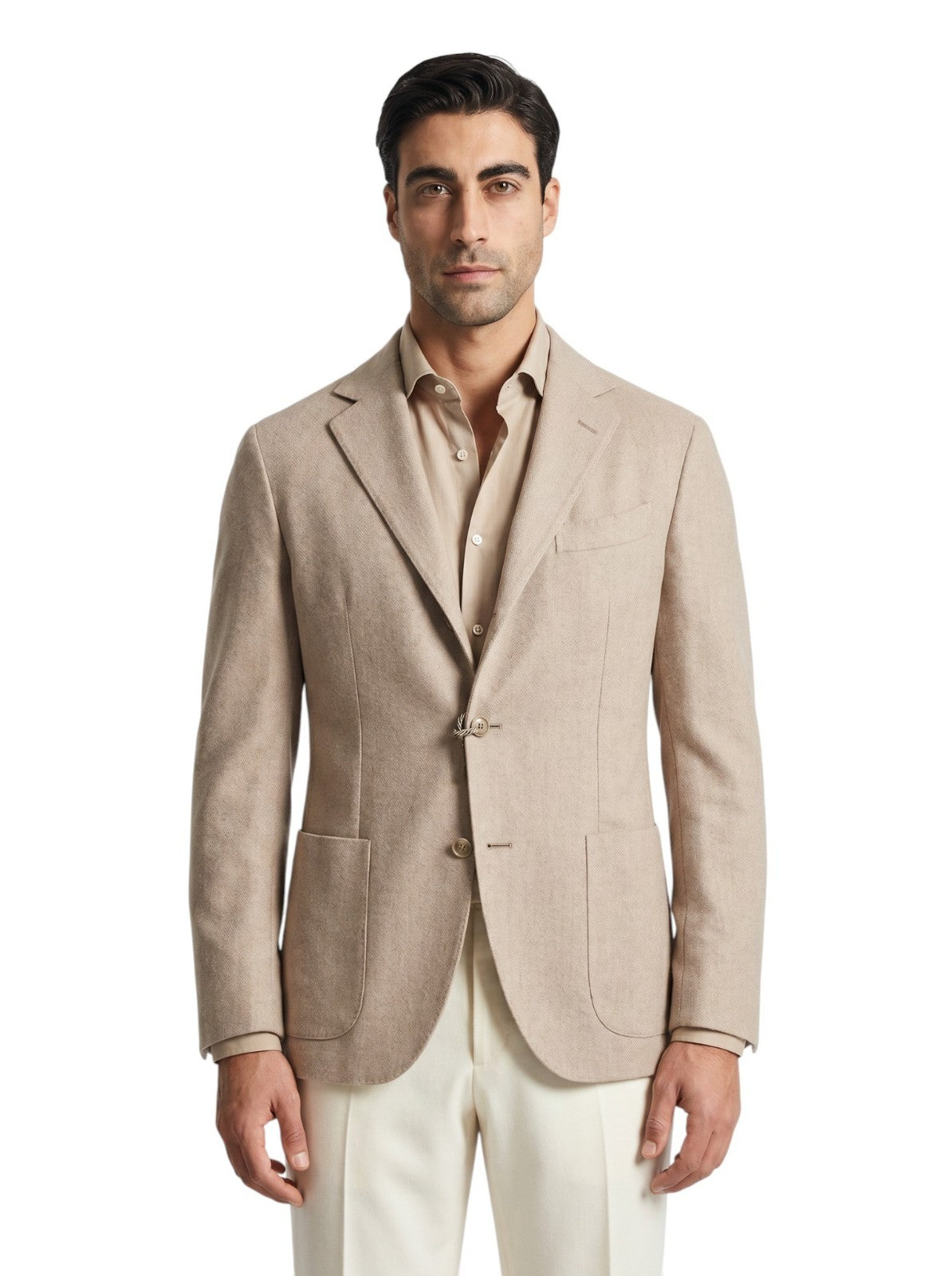 3200$ SARTORIO KITON NAPOLI Sand Jacket Sport Coat Cashmere 36 US  / 46 EU  8R