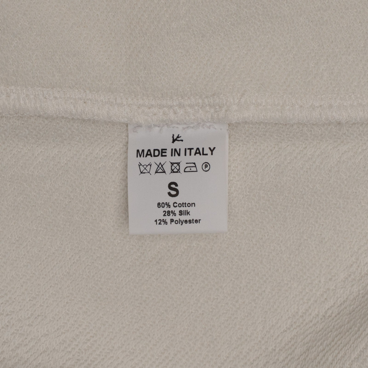 $1850 ISAIA NAPOLI White Full Zip Track Jacket Jersey Cotton - Silk Size S