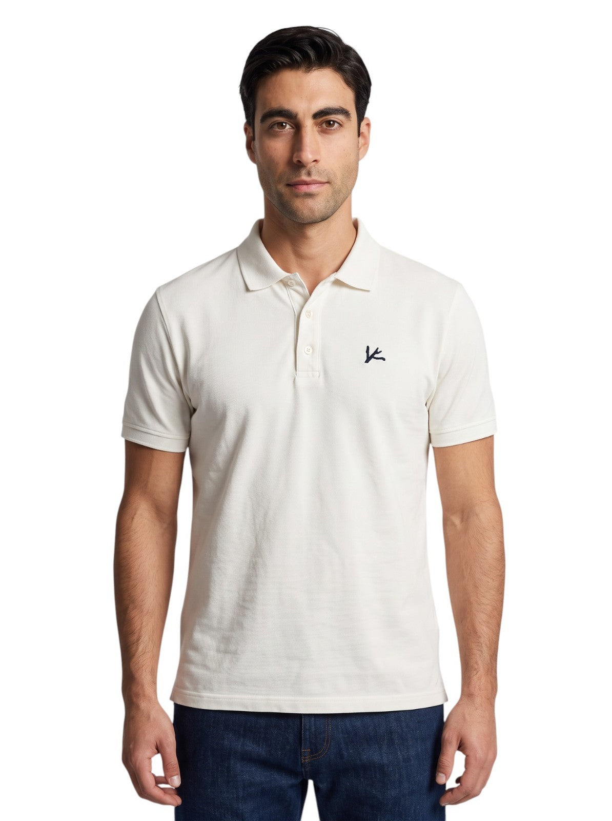 550$ ISAIA NAPOLI White Short Sleeve Polo 100% Cotton Size L - Made in Italy