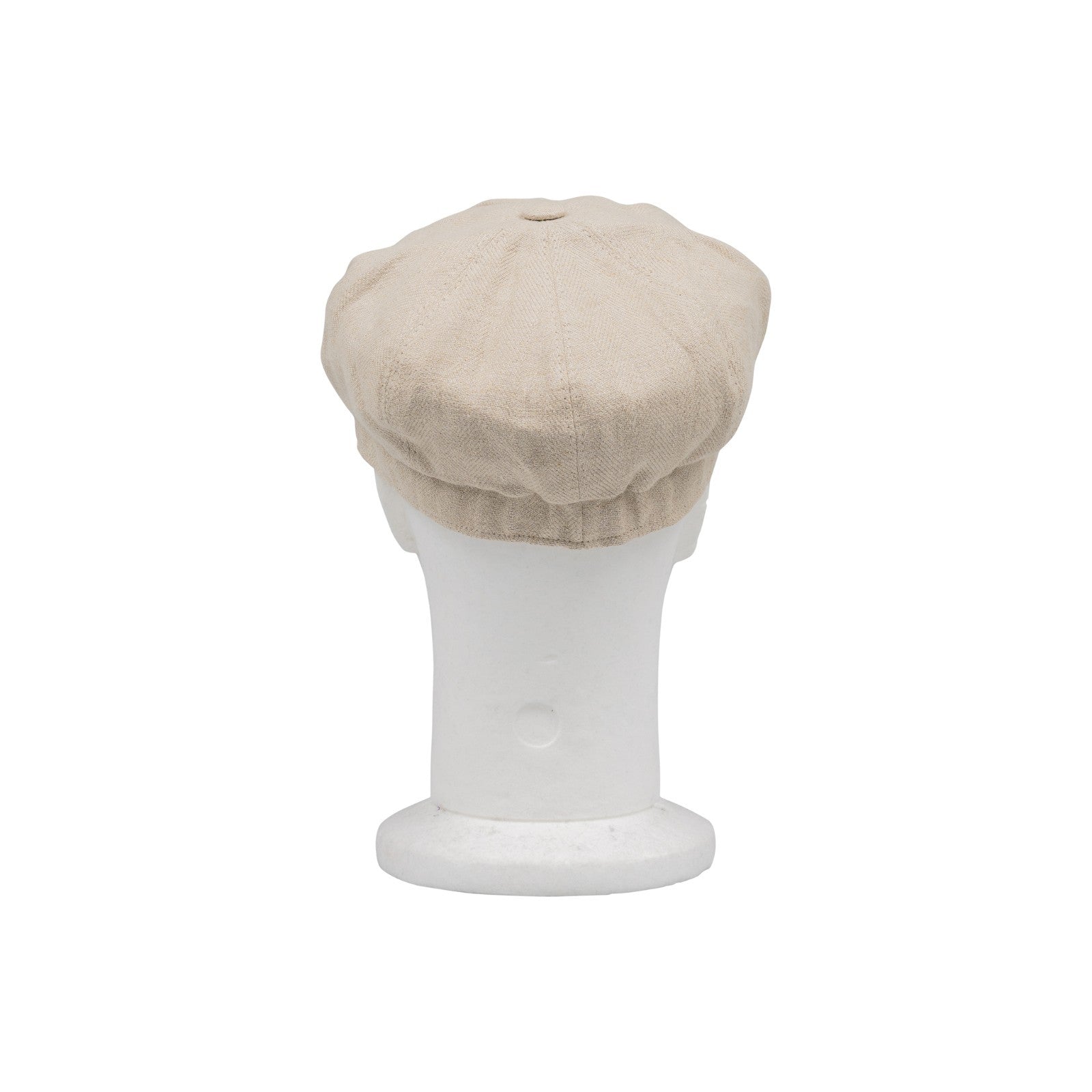 $210 RUBINACCI NAPOLI Ivory Hat Fisherman Cap Flat Cap Herringbone 100% Linen