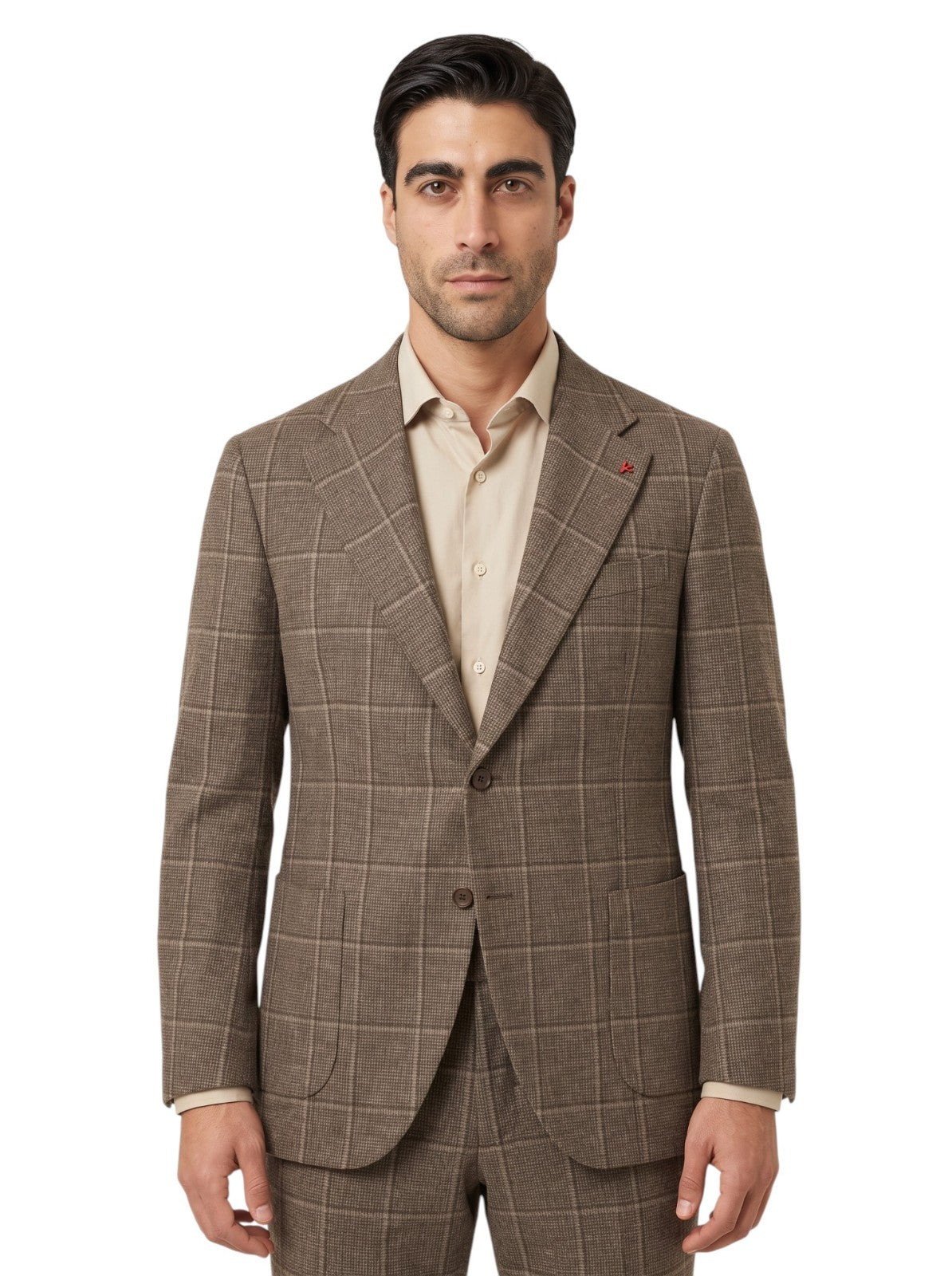 $6850 ISAIA NAPOLI "Marechiaro" Beige Suit Hand-Sewn Black Sheep Wool