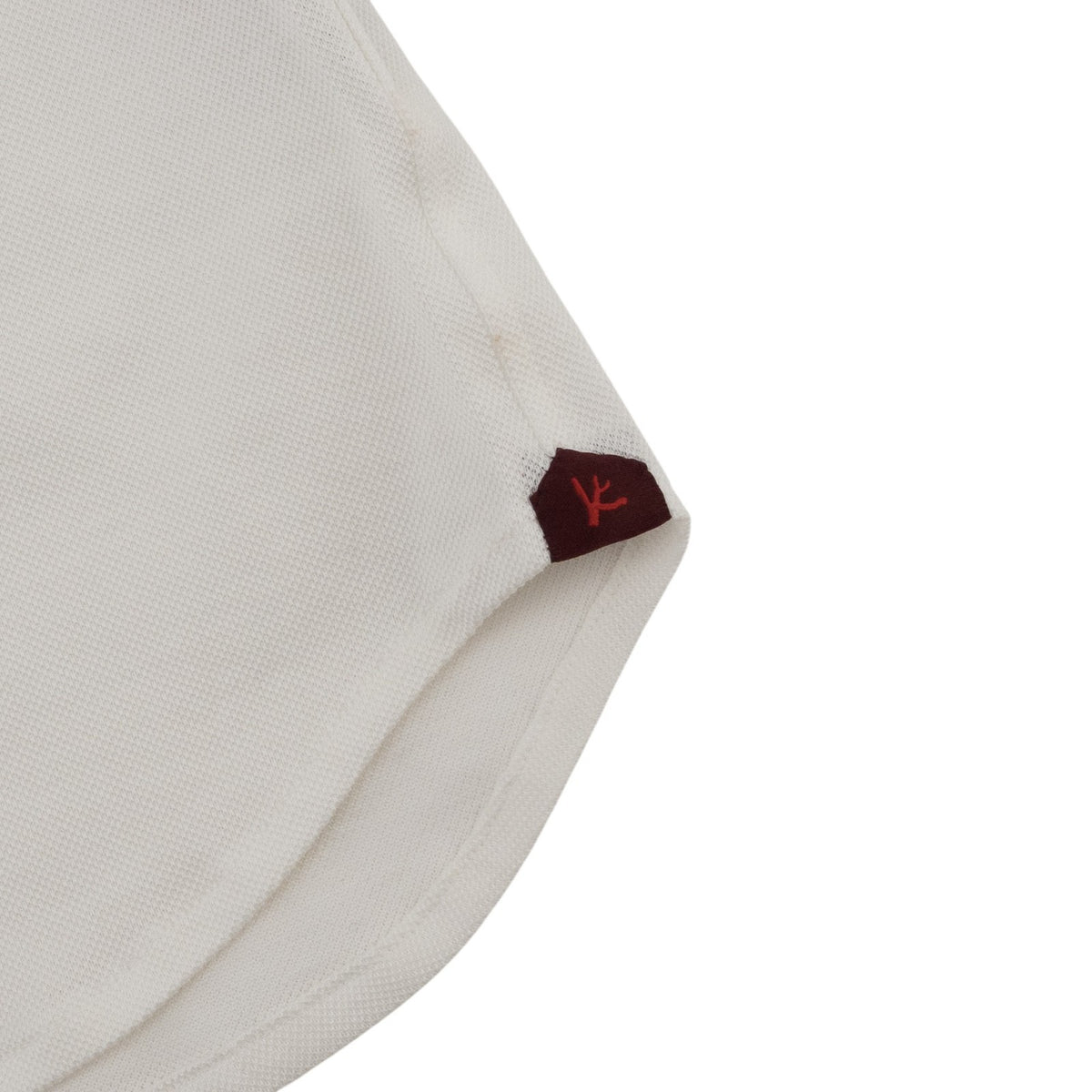 730$ ISAIA NAPOLI Polo Shirt Hand-Sewn White Piquet Cotton 17.75 - 40