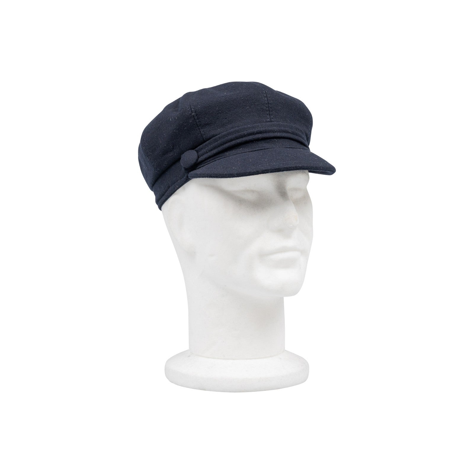 $240 RUBINACCI NAPOLI Blue Navy Hat Fisherman Cap Flat Cap Wool