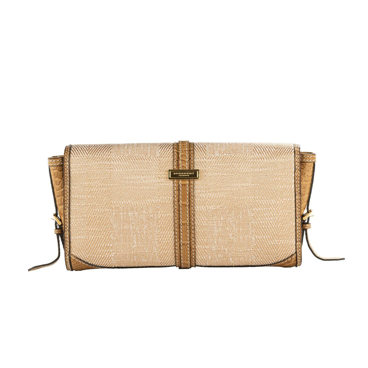 $4850 BURBERRY Mayfield Shale Pink Handbag Bag Genuine Alligator Padlock 