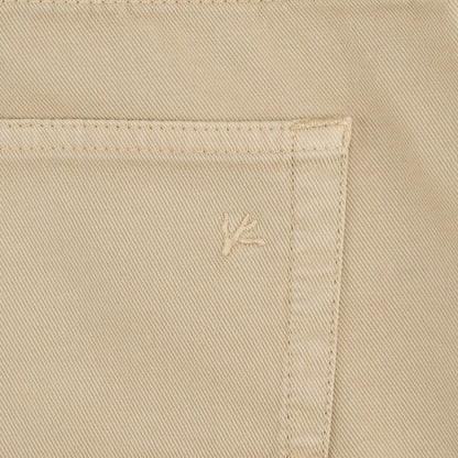 725$ ISAIA NAPOLI Beige 5 Pocket Denim Pant Cotton Slim Fit 32 US / 48 EU