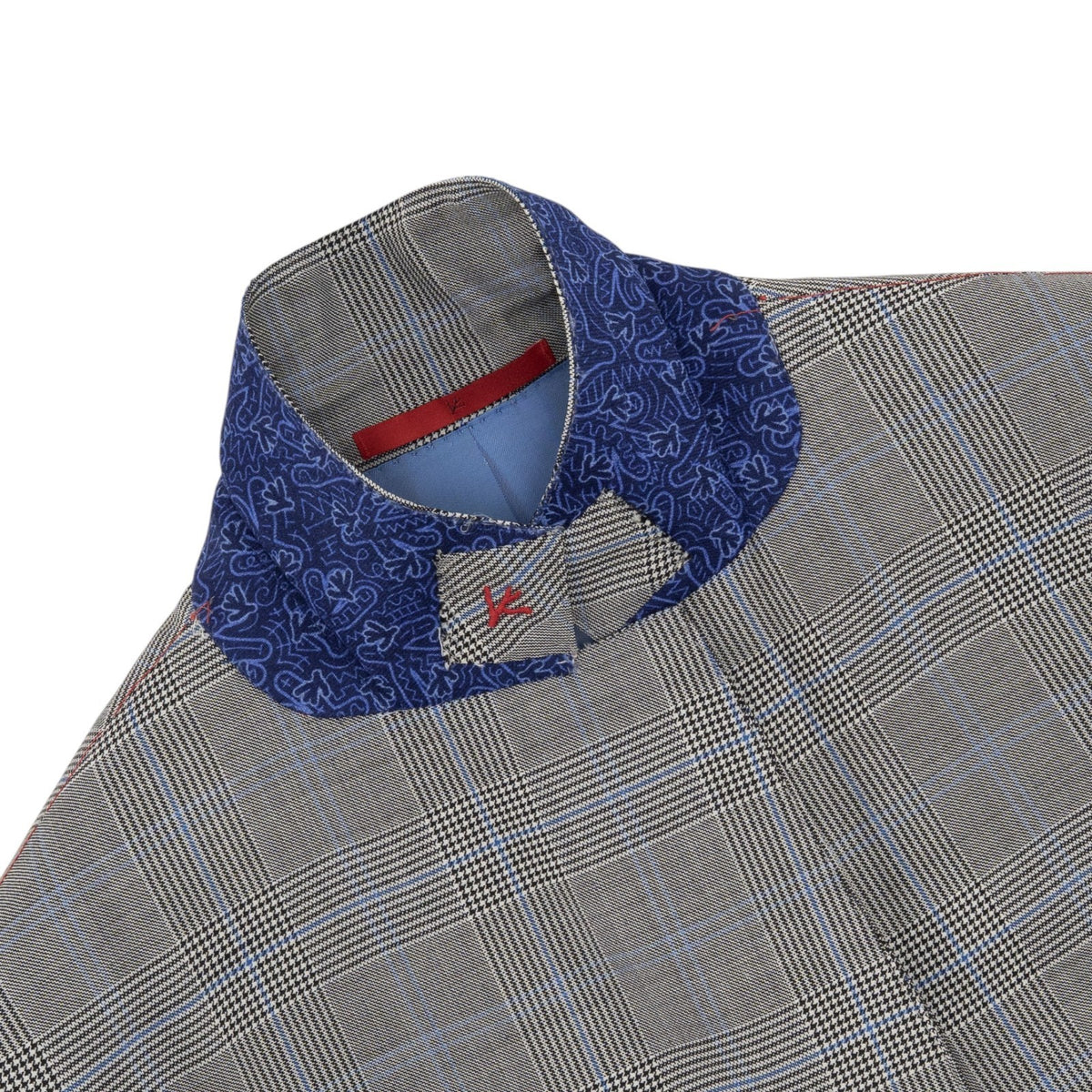 $6550 ISAIA NAPOLI "Base 5" Gray Suit Fine Wool Prince of Wales 42 US / 52 EU 7R