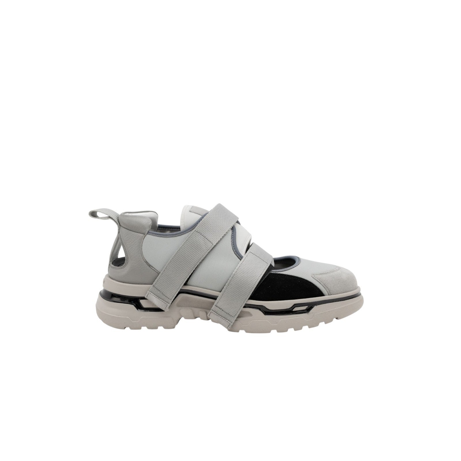 1450$ GIORGIO ARMANI Sneakers Shoes Strapped Ice Gray Suede  10 UK 11 US 44 IT