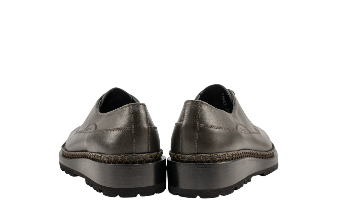1200$ TESTONI Derby Shoes Sport Napa Calf Green Army 8 UK / 9 US / 42 IT