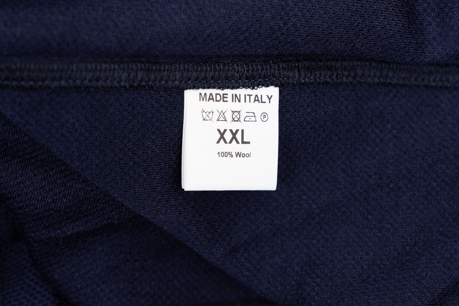 1200$ ISAIA NAPOLI Blue Sartorial Knit Polo Sweater Wool Hand-Sewn Size XXL