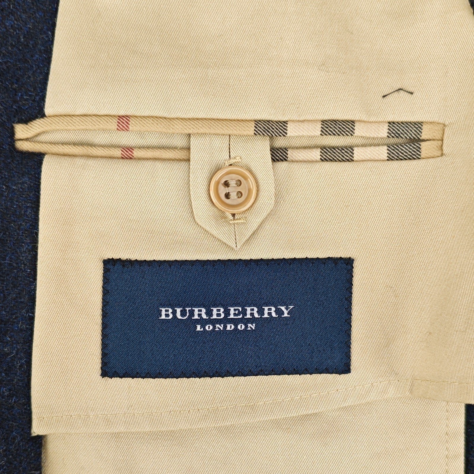 1450$ BURBERRY Blue Navy 3/2 Roll Jacket Sport Coat Flannel Wool 40 US / 50 IT