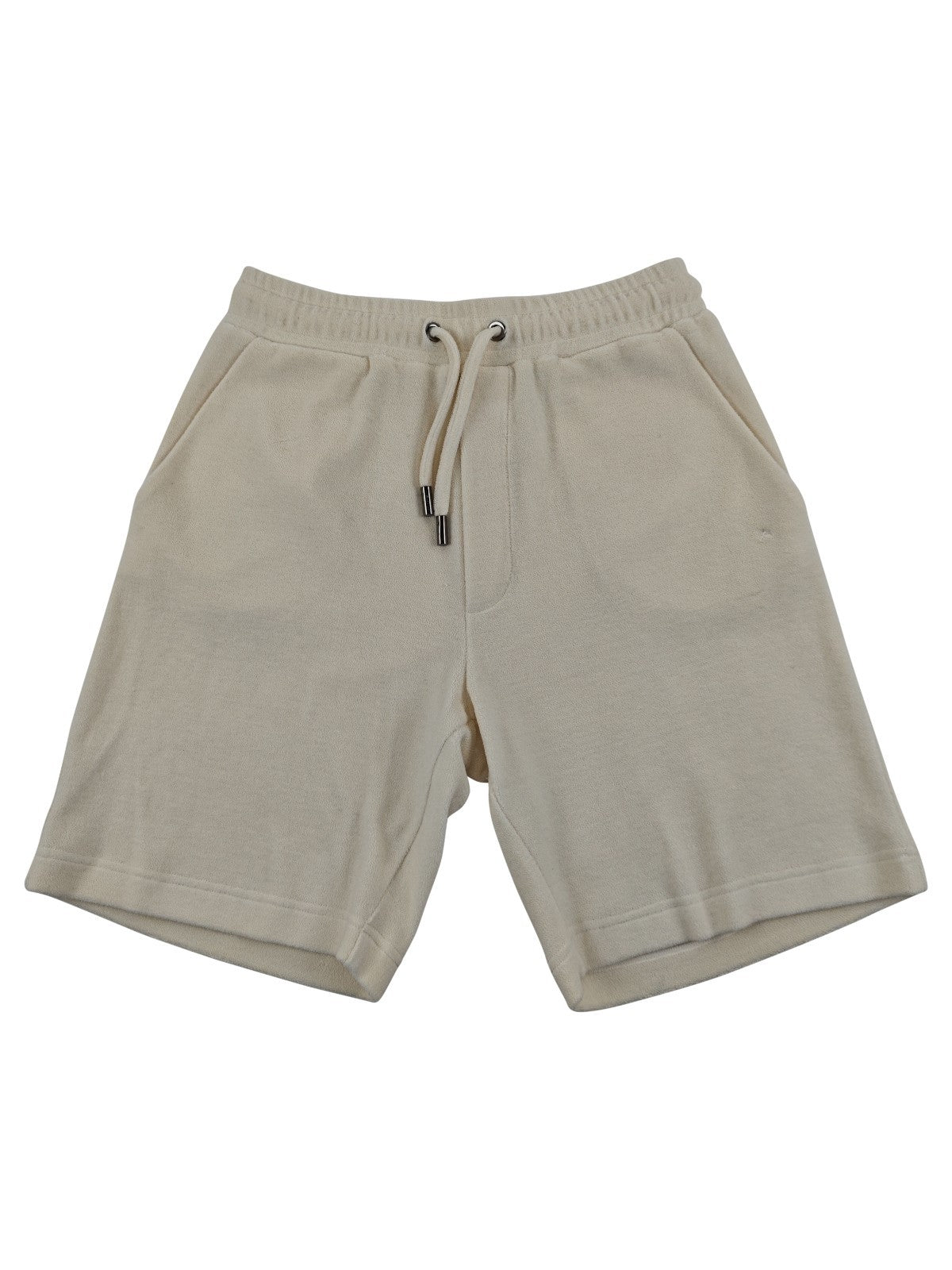 $1250 ISAIA NAPOLI Ivory Terry Short Tracksuit Cotton Silk Size M