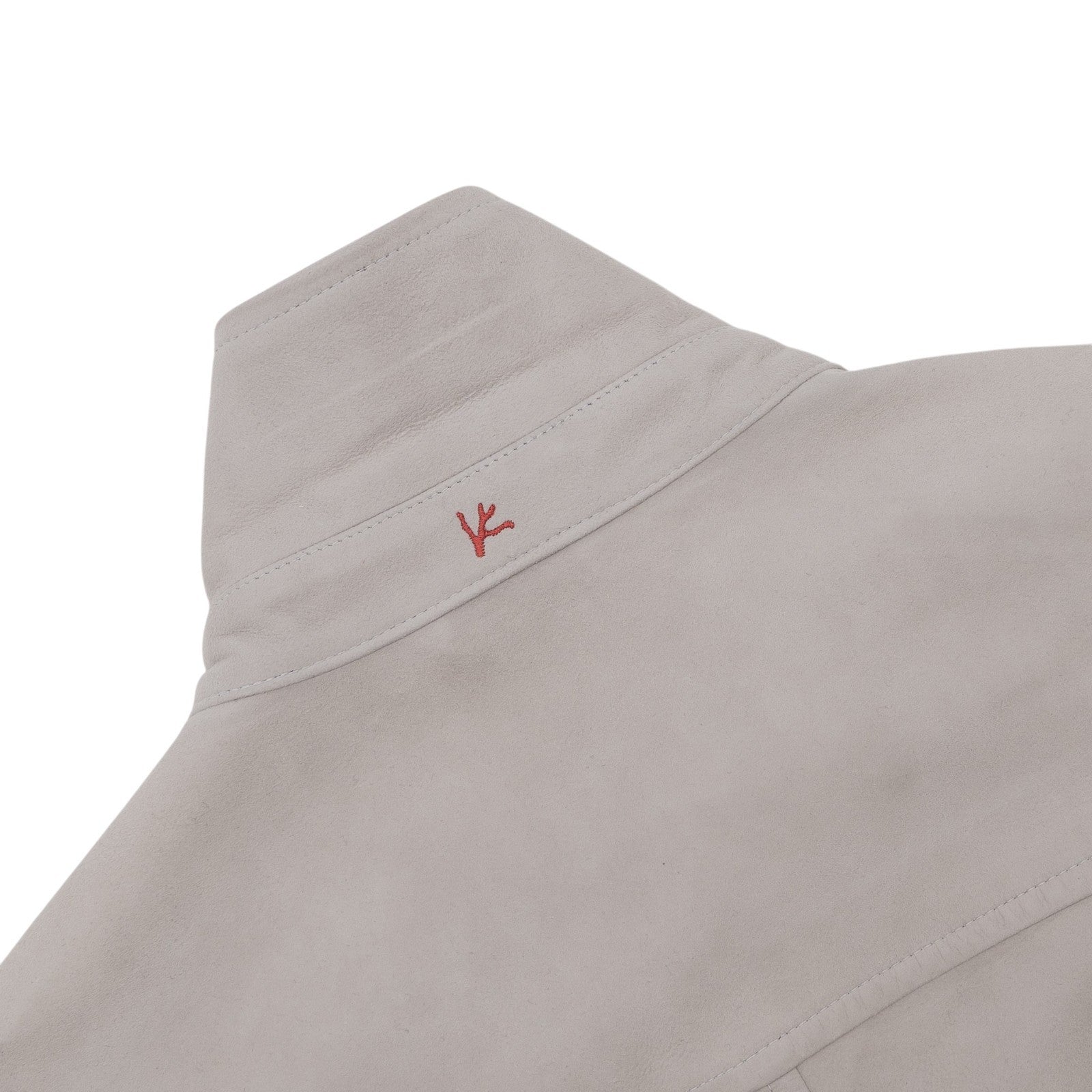 5650$ ISAIA NAPOLI Gray Jacket 100% Suede Lambskin Leather 40 US / 50 EU