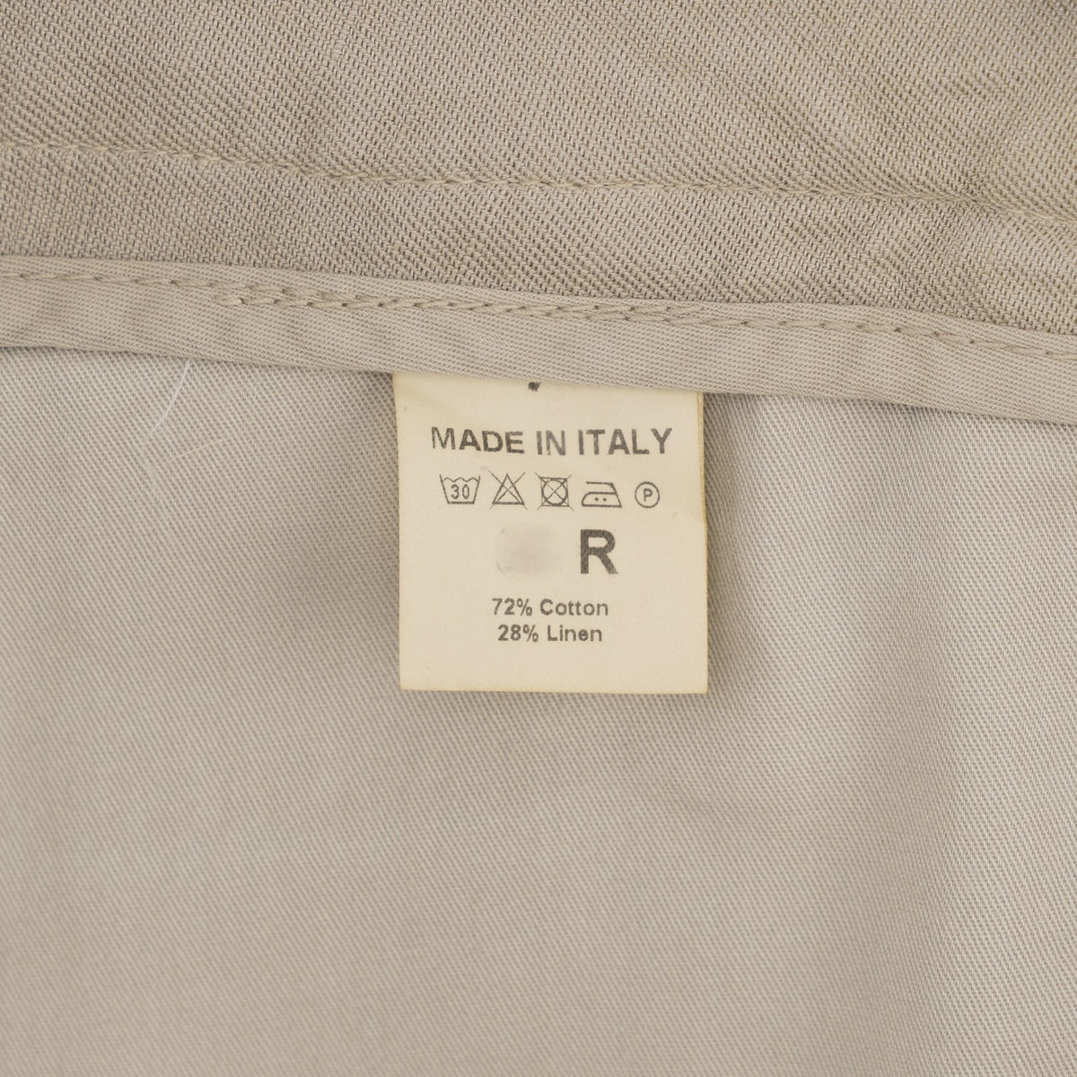 725$ ISAIA NAPOLI Beige 5 Pocket Trouser Pant Cotton Linen Regular Fit