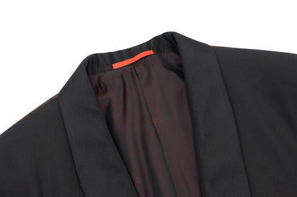 $5800 ISAIA "Aquaspider" Black Tuxedo Smoking Suit Wool 160's  48 US / 58 EU 7R