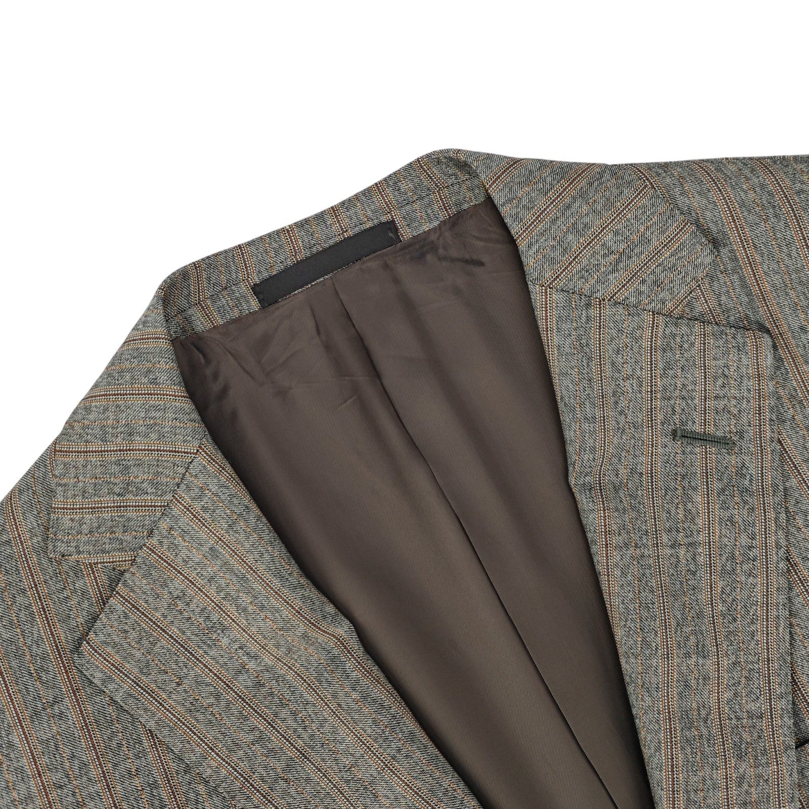 1900$ RAFFAELE CARUSO Grey Stripe Suit Superfine English Cloth 40 US / 50 IT