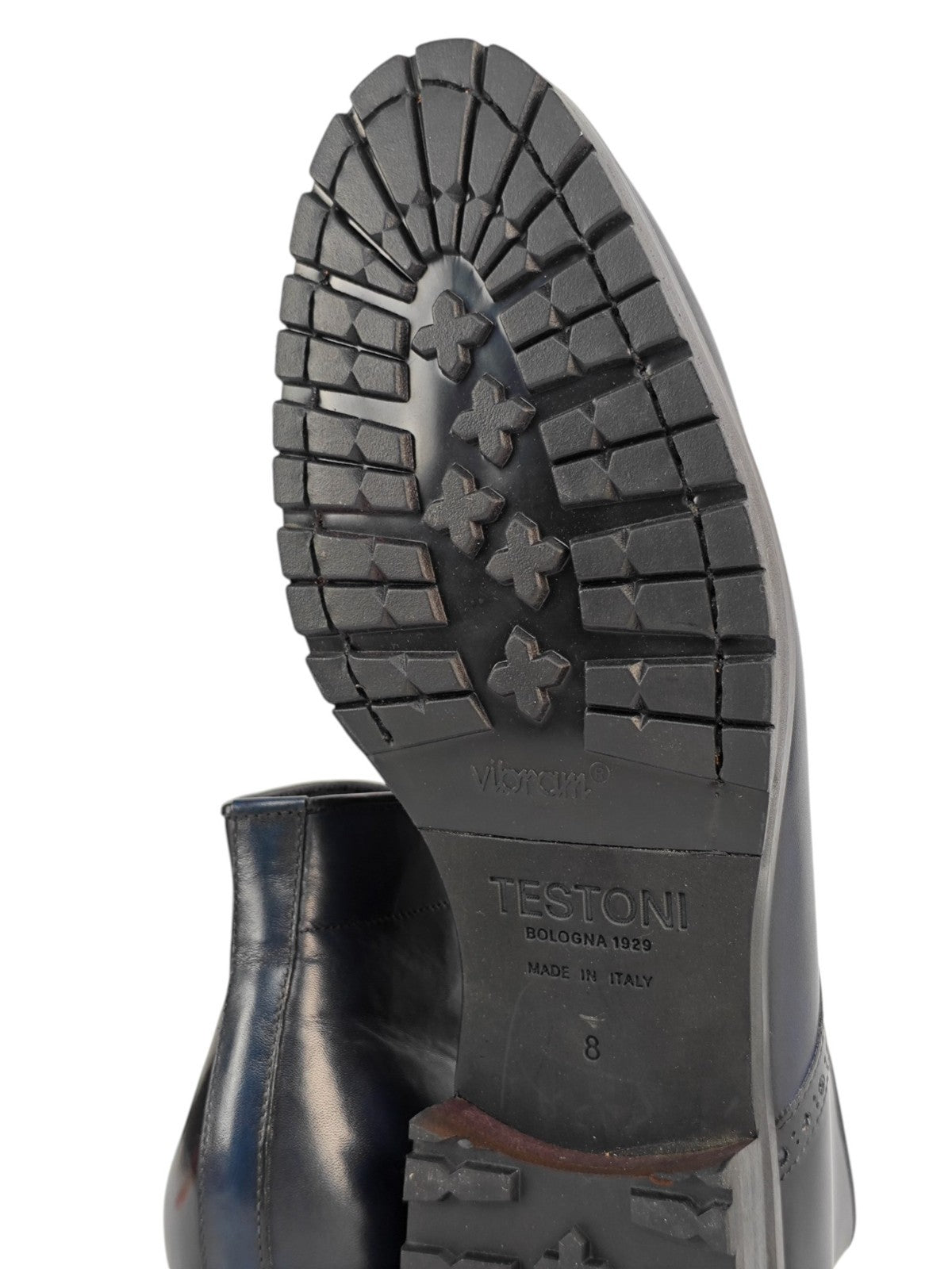 1450$ TESTONI Blue Shaded Desert Boot Shoes Calf Wool Lining 8 UK / 9 US / 42 IT