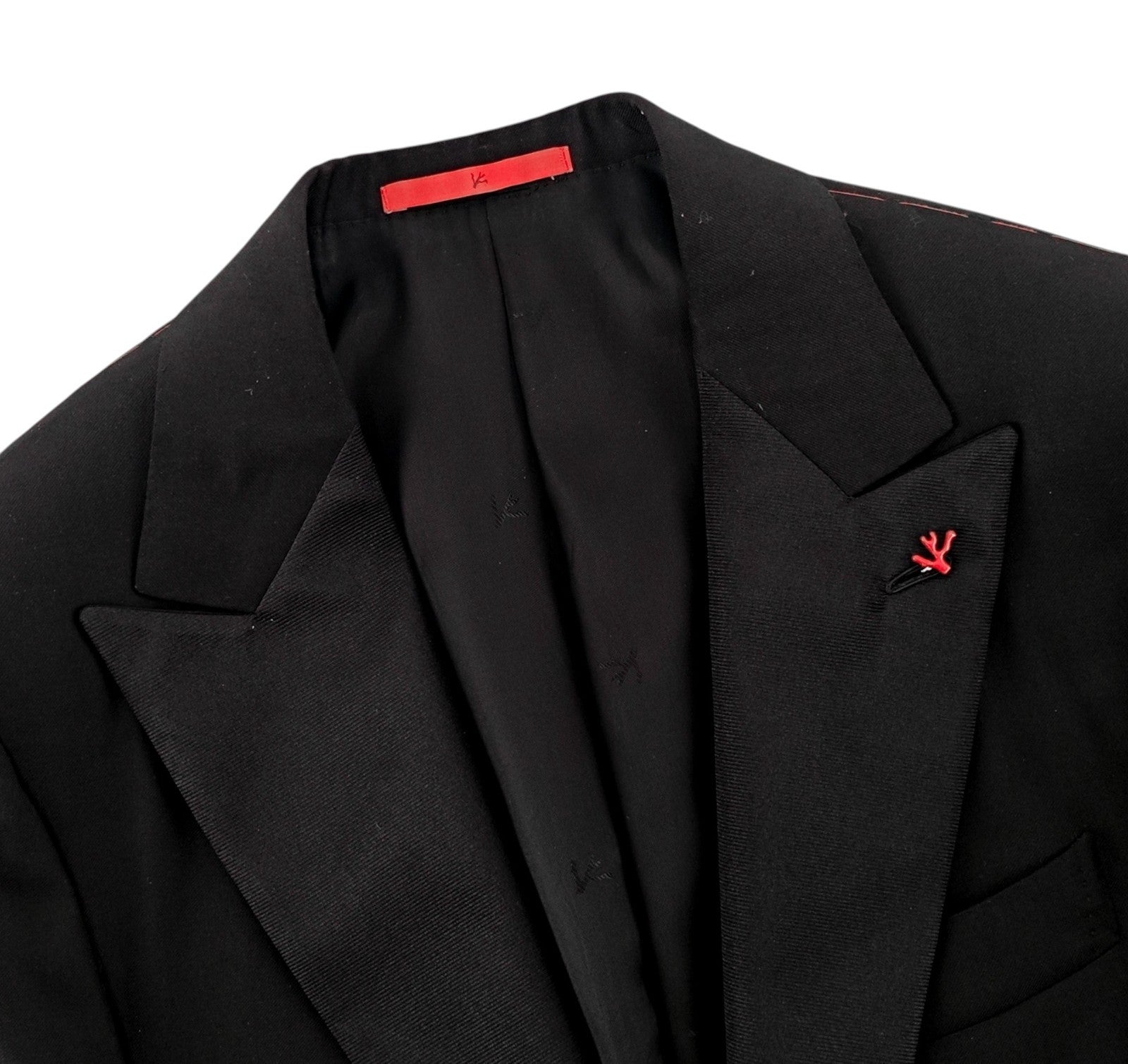 $5750 ISAIA "Sanita" Aquaspider Black Tuxedo Jacket Sport Coat 36 US / 46 EU 8R