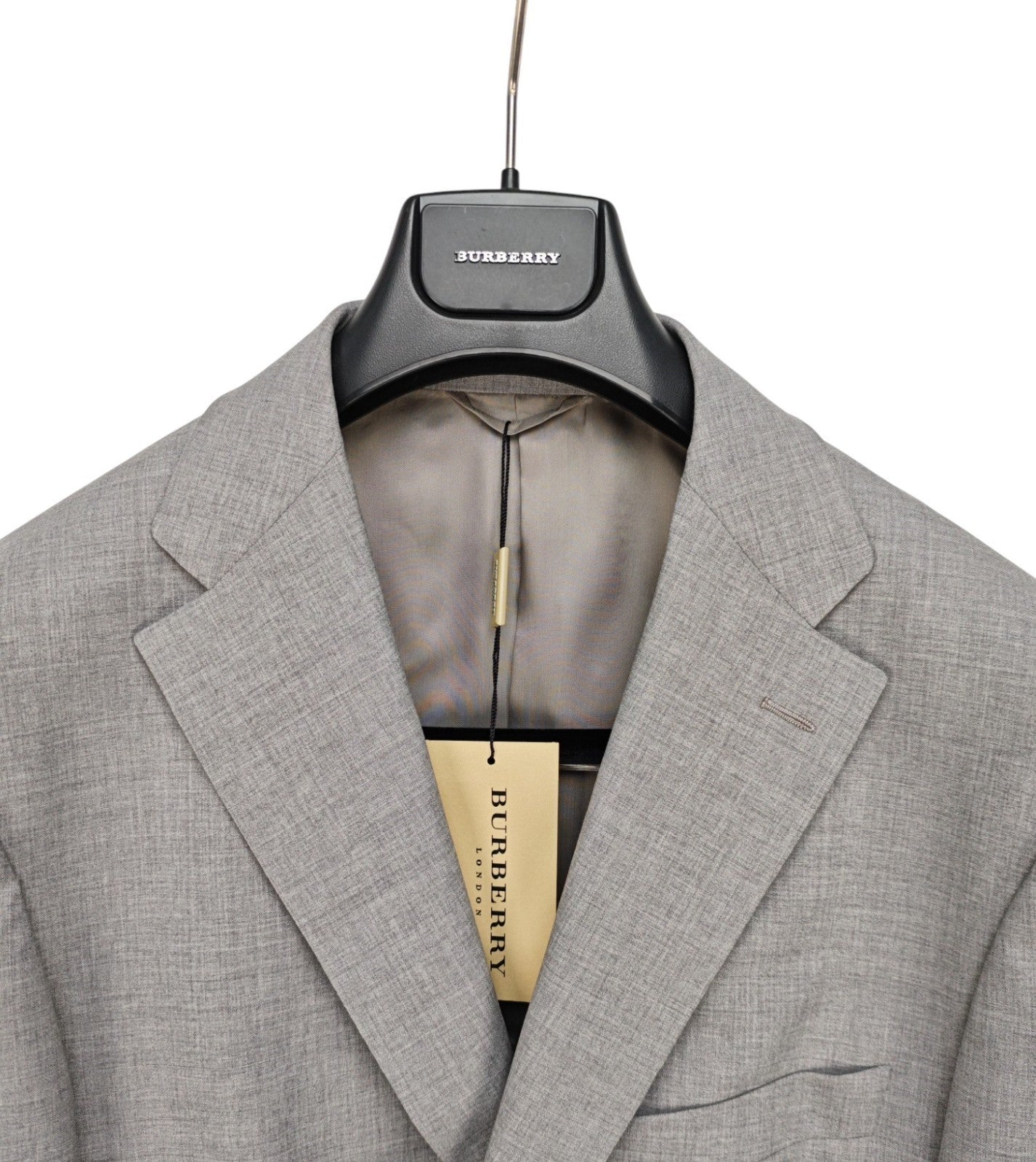 $1450 BURBERRY LONDON Gray Solid Jacket Sport Coat Wool 110's 42 US / 52 EU 7R