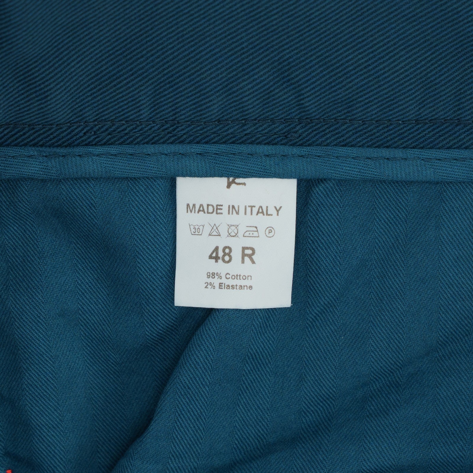 725$ ISAIA NAPOLI Petroleum Blue 5 Pocket Denim Jeans Cotton Slim 32 US / 48 EU